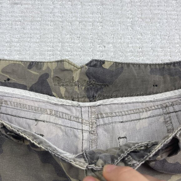 Y2K Point Zero Cargo Shorts Baggy Camo Military Green Tech Pants Men Skater Read - Picture 6 of 14